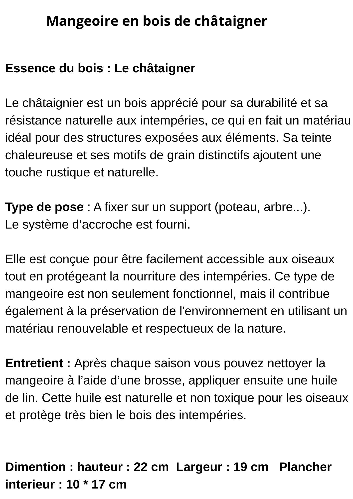 Mangeoire "Natur'aile