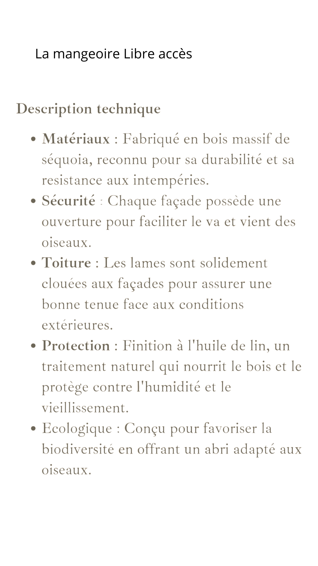 Mangeoire à suspendre "Llibre accès"